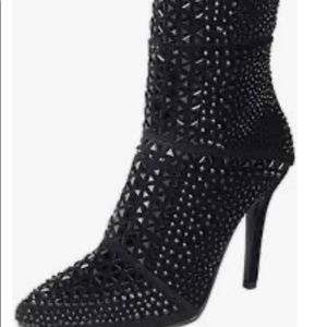 Forever shoes rhinestone studded ankle boo…